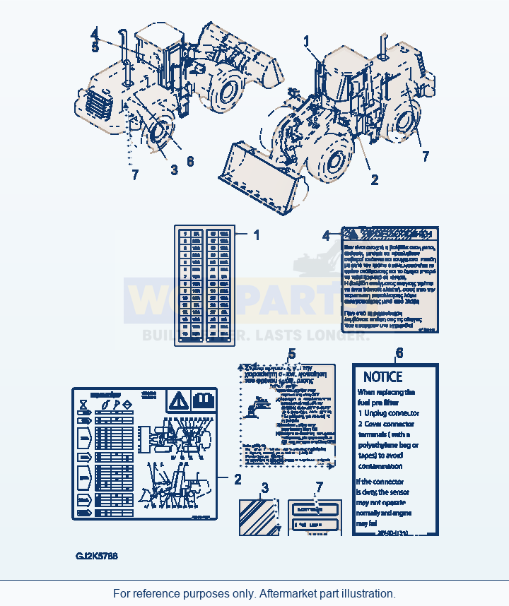 Komatsu WA380-6 Decal (Greek) parts diagram