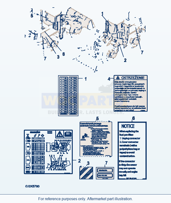 Komatsu WA380-6 Decal (Polish) parts diagram