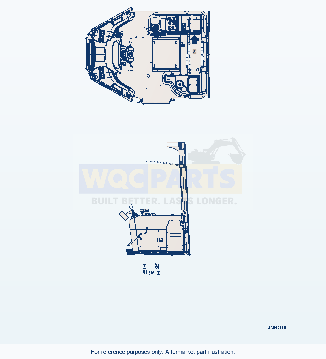 Komatsu WA380-6 Komtrax Plate parts diagram