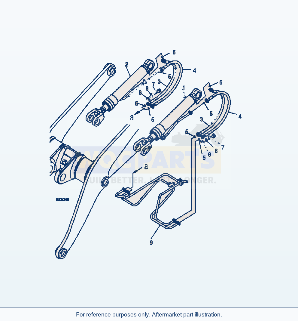 Komatsu WA380-6 Boom Cylinder Piping Serial A53001-UP parts diagram