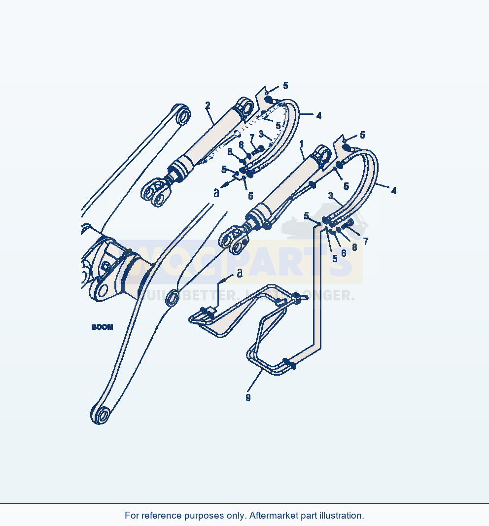 Komatsu WA380-6 Boom Cylinder Piping Serial A54001-UP parts diagram