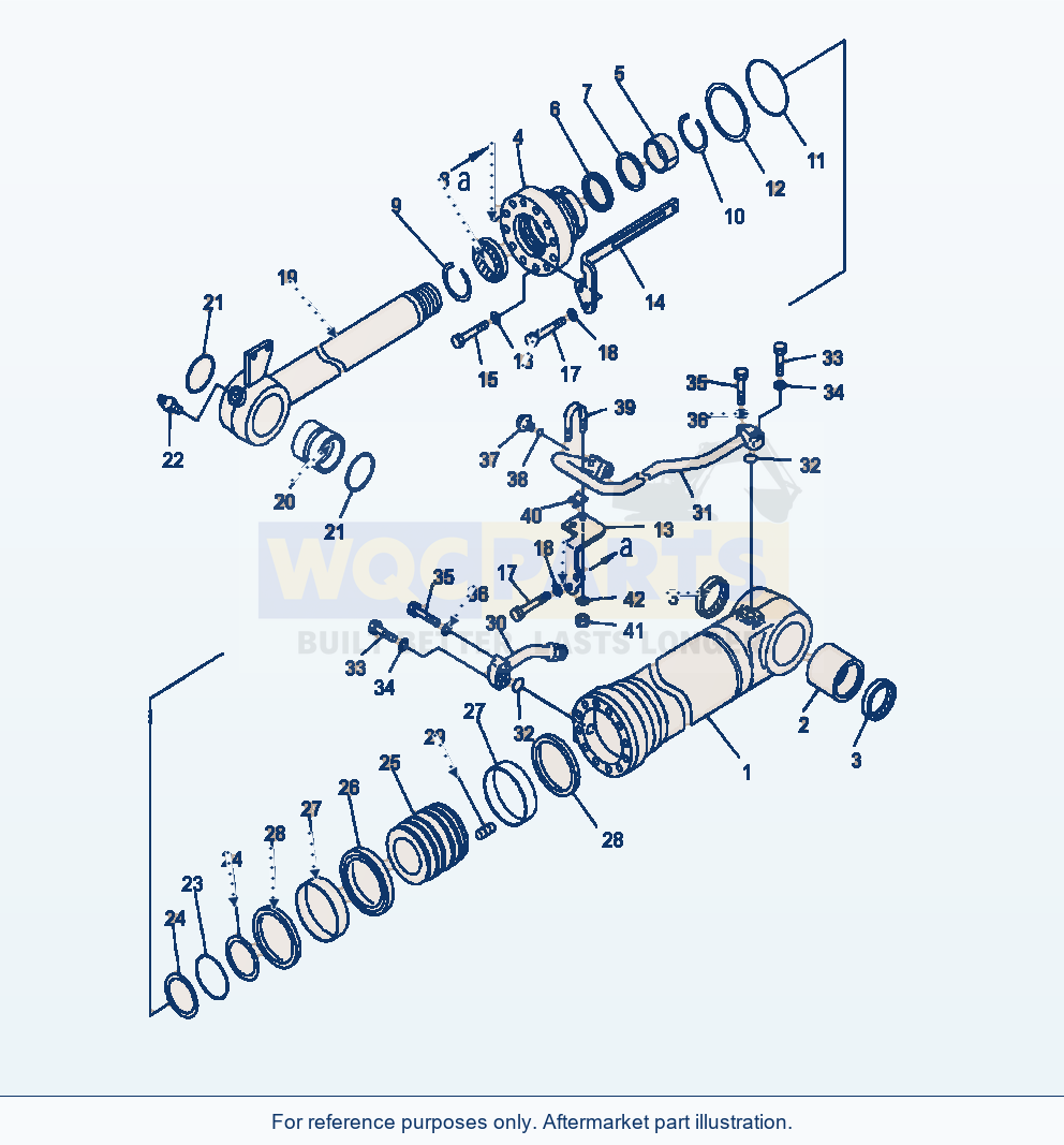 Komatsu WA380-6 Bucket Cylinder High Lift Serial A53001-UP parts diagram