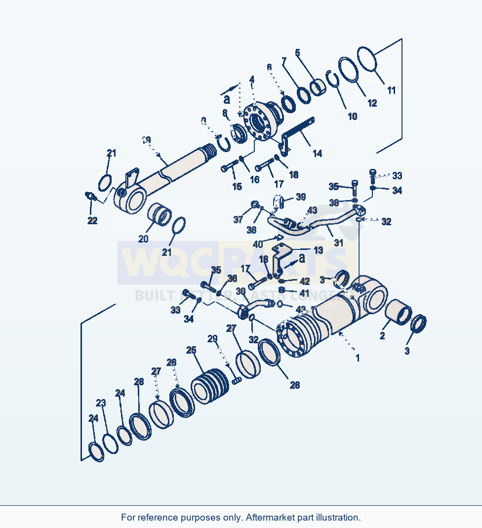 Komatsu WA380-6 Bucket Cylinder Large Serial A53001-UP parts diagram