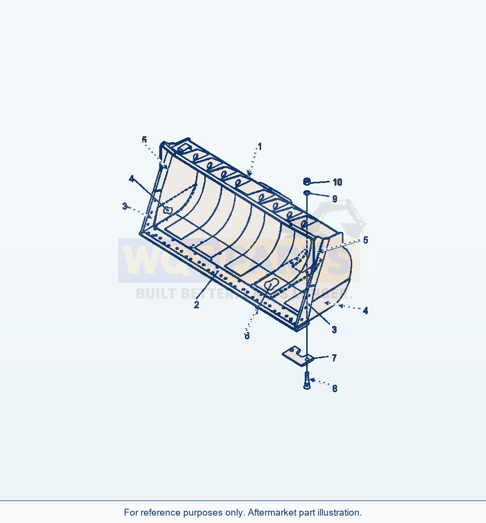 Komatsu WA380-6 Bucket Excavating 2.7 Cu. M. (Segment Edge) parts diagram
