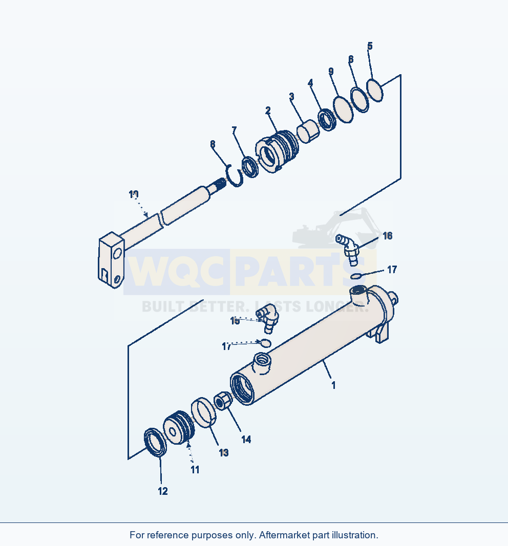 Komatsu WA380-6 Lock Cylinder Multi-Coupler parts diagram