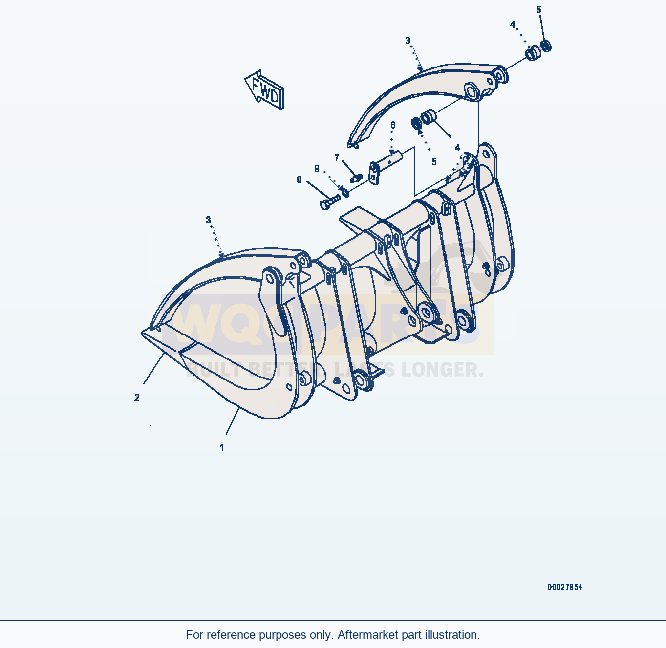 Komatsu WA380-6 Log Grapple, Carrier (#65949-) parts diagram