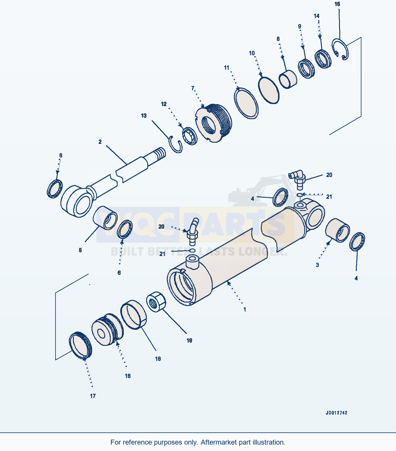 Komatsu WA380-6 Log Grapple, Grapple Cylinder (#65949-) parts diagram