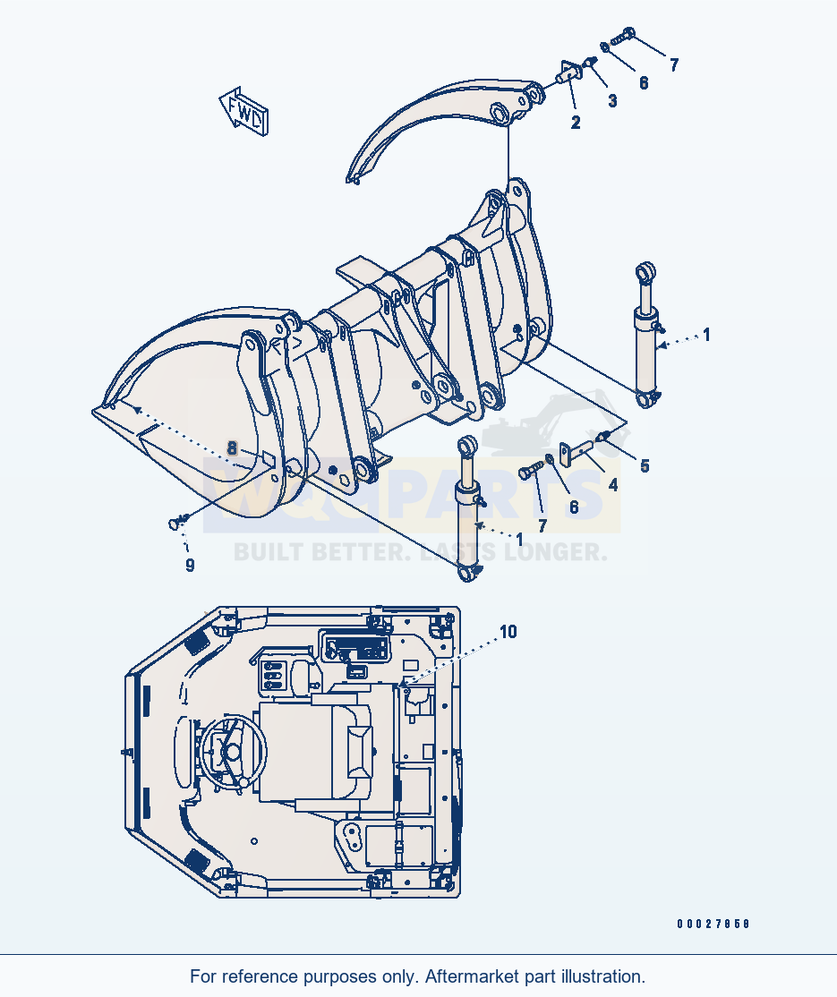 Komatsu WA380-6 Log Grapple (Mounting)(#65001-) parts diagram