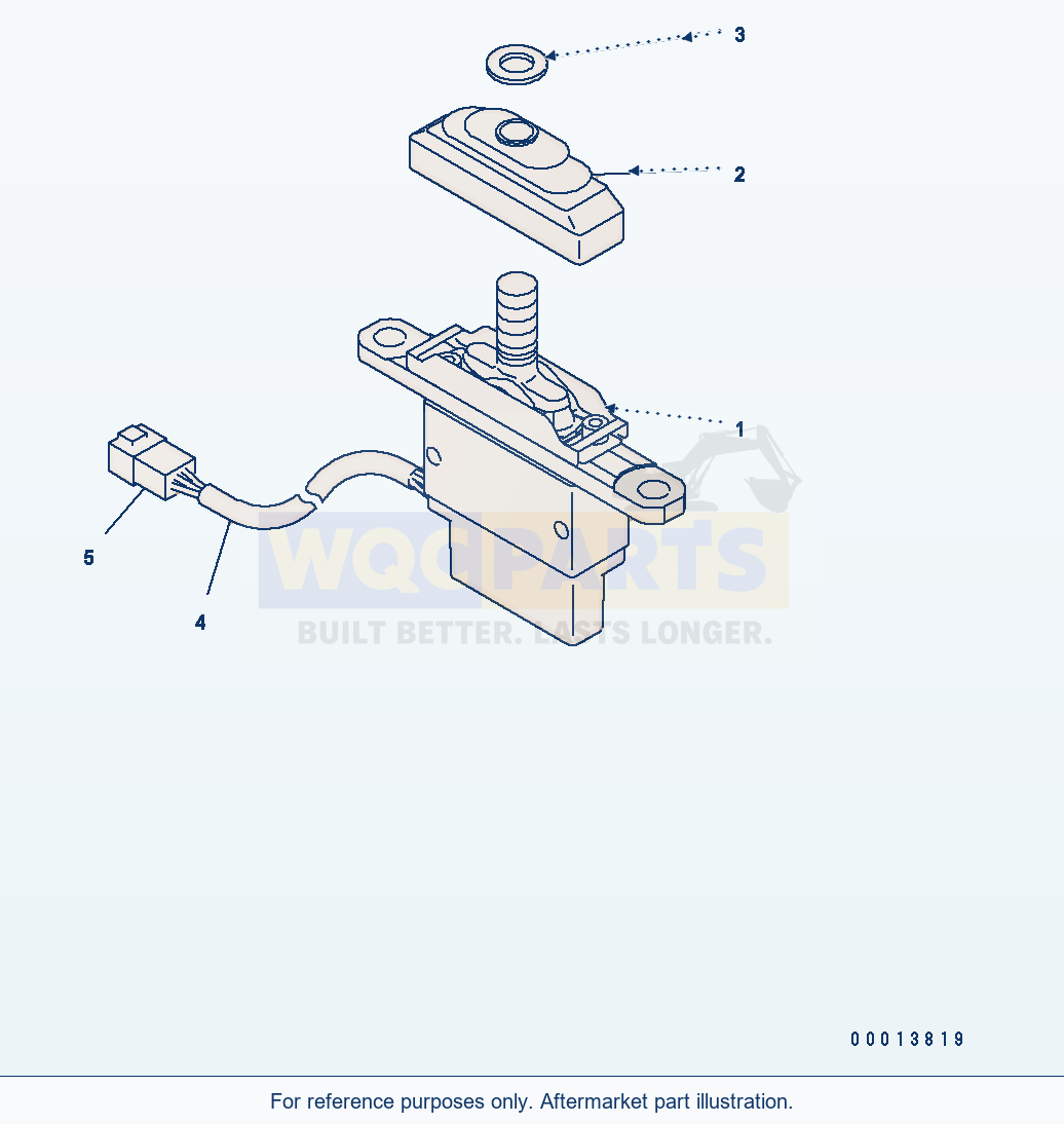 Komatsu WA380-6 Electric Lever (Attachment) parts diagram
