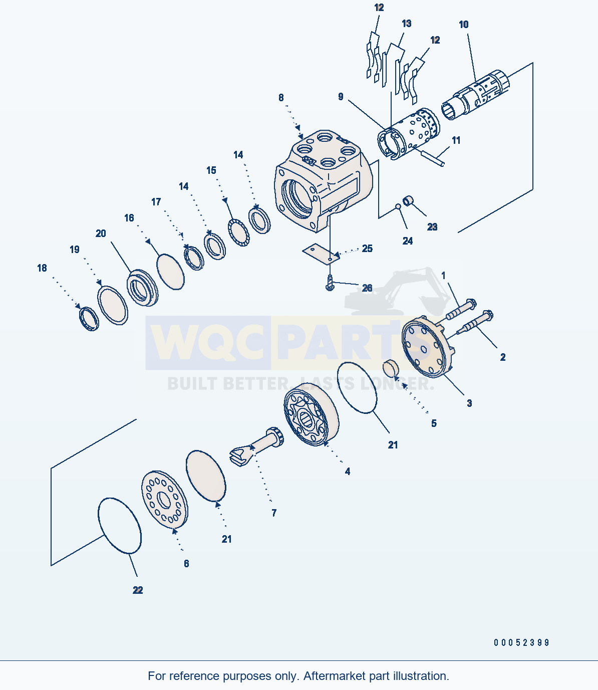 Komatsu WA380-6 Orbitrol Valve (Inner Parts) parts diagram