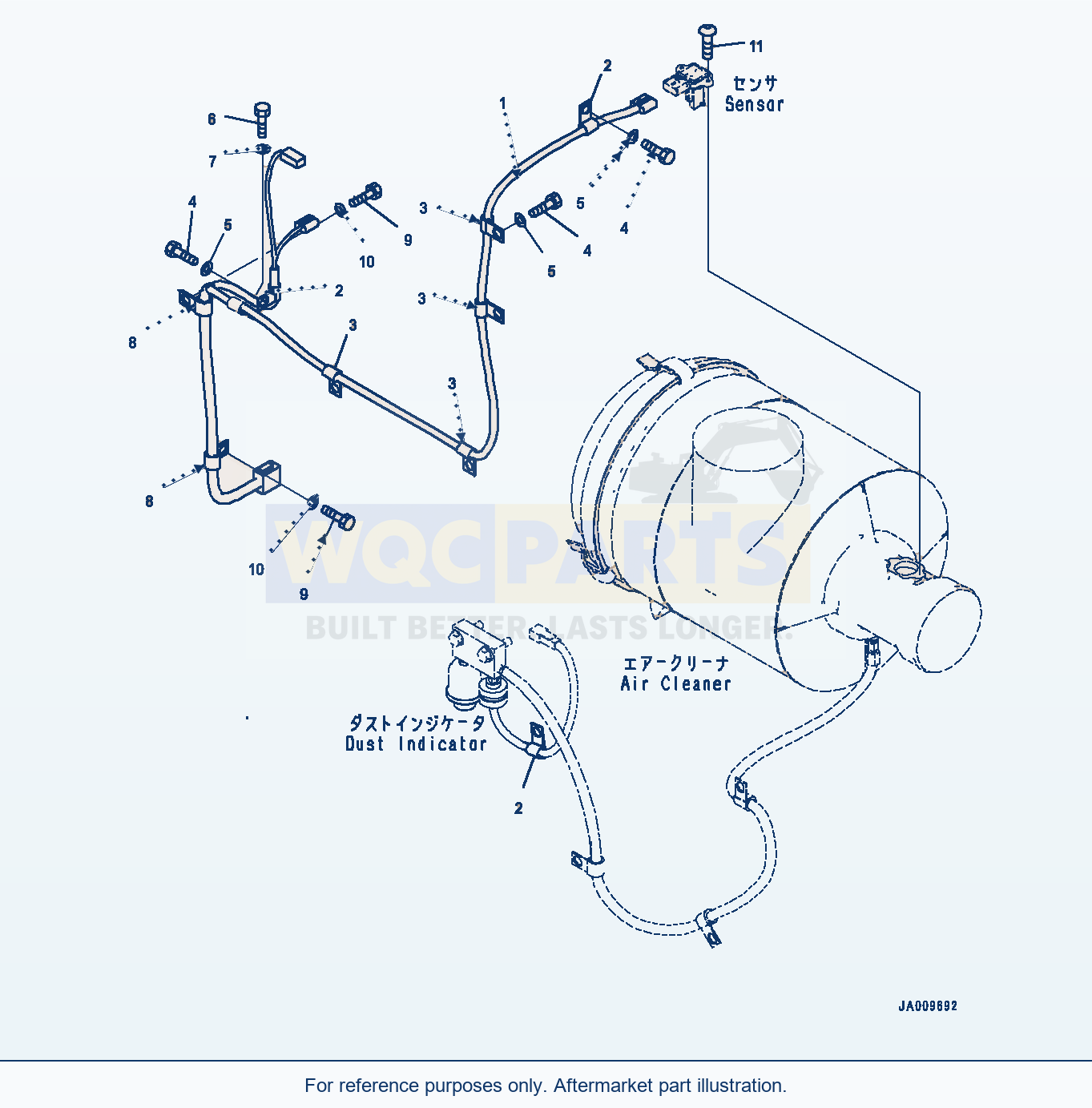 Komatsu WA380-7 Engine Related Parts, Sensor Serial 10001-UP parts diagram