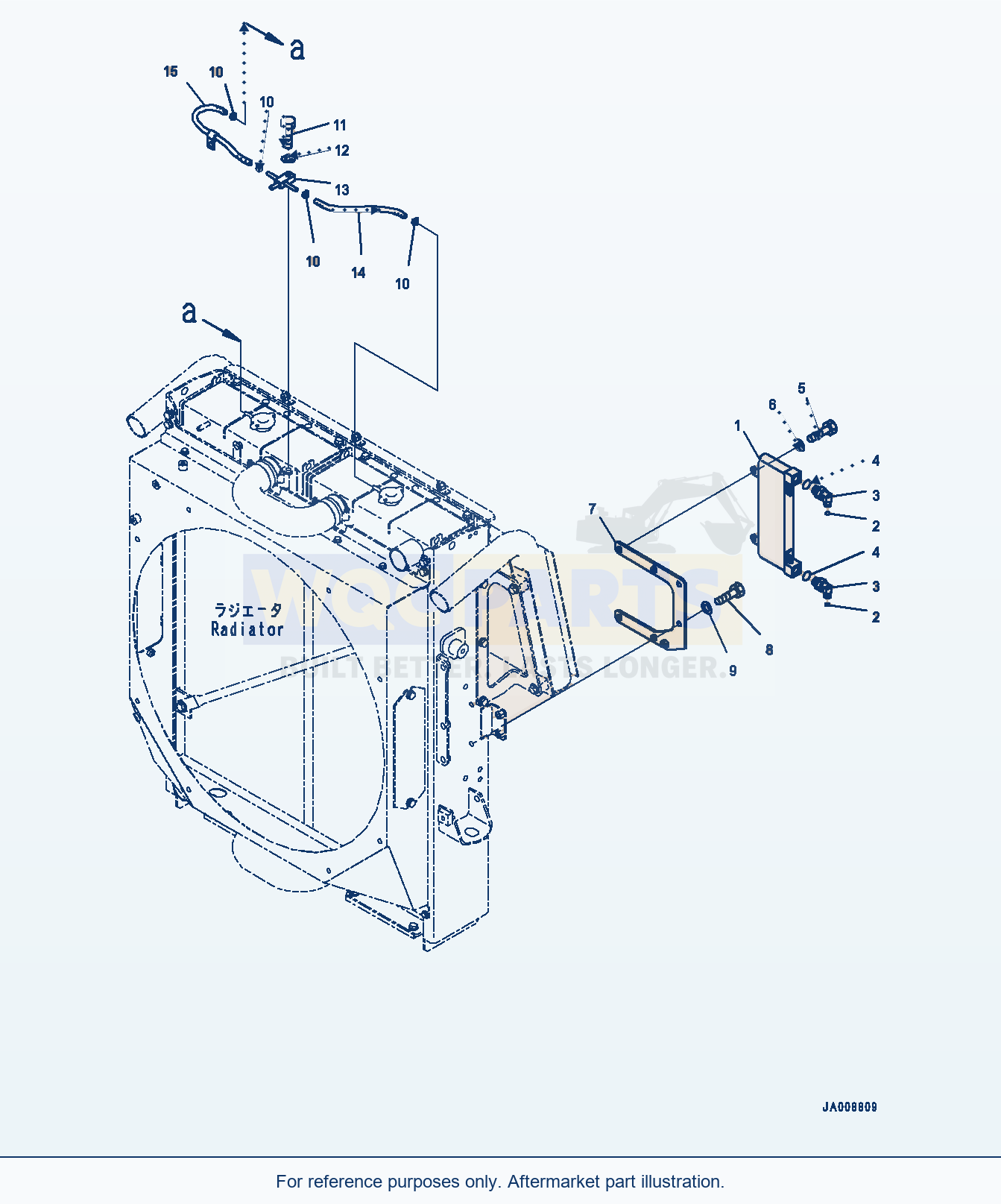 Komatsu WA380-7 Radiator, Fuel Cooler (#10001-) parts diagram