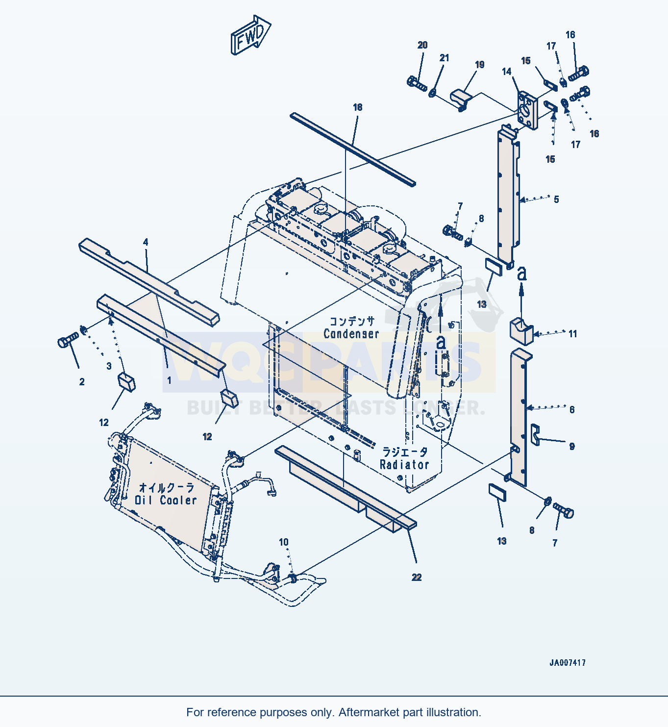 Komatsu WA380-7 Radiator, Plate And Sheet (#10001-) parts diagram
