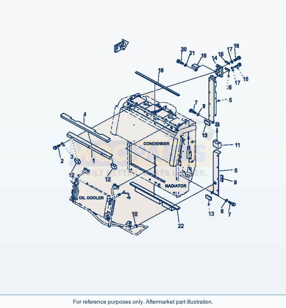 Komatsu WA380-7 Radiator Sheets And Plates parts diagram