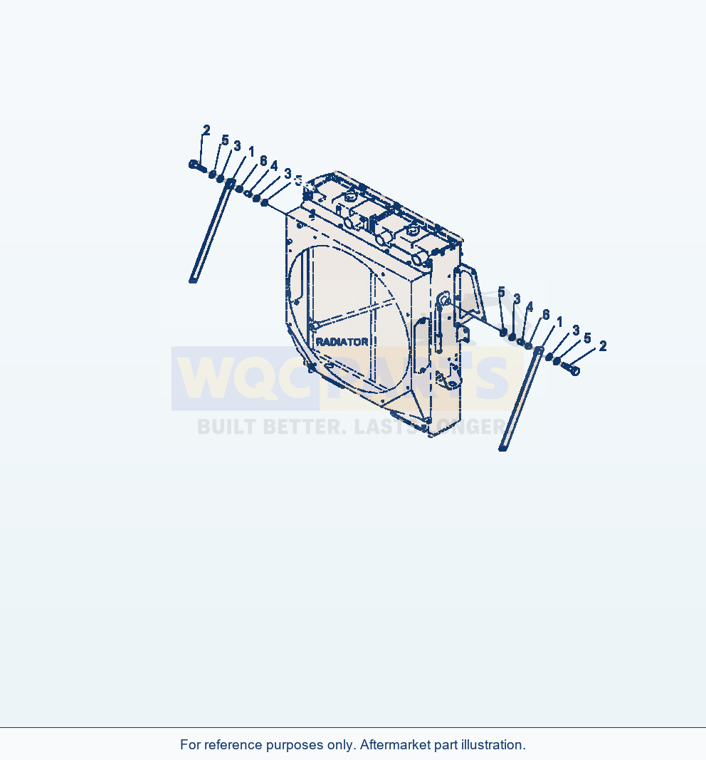 Komatsu WA380-7 Radiator Side Mounting parts diagram