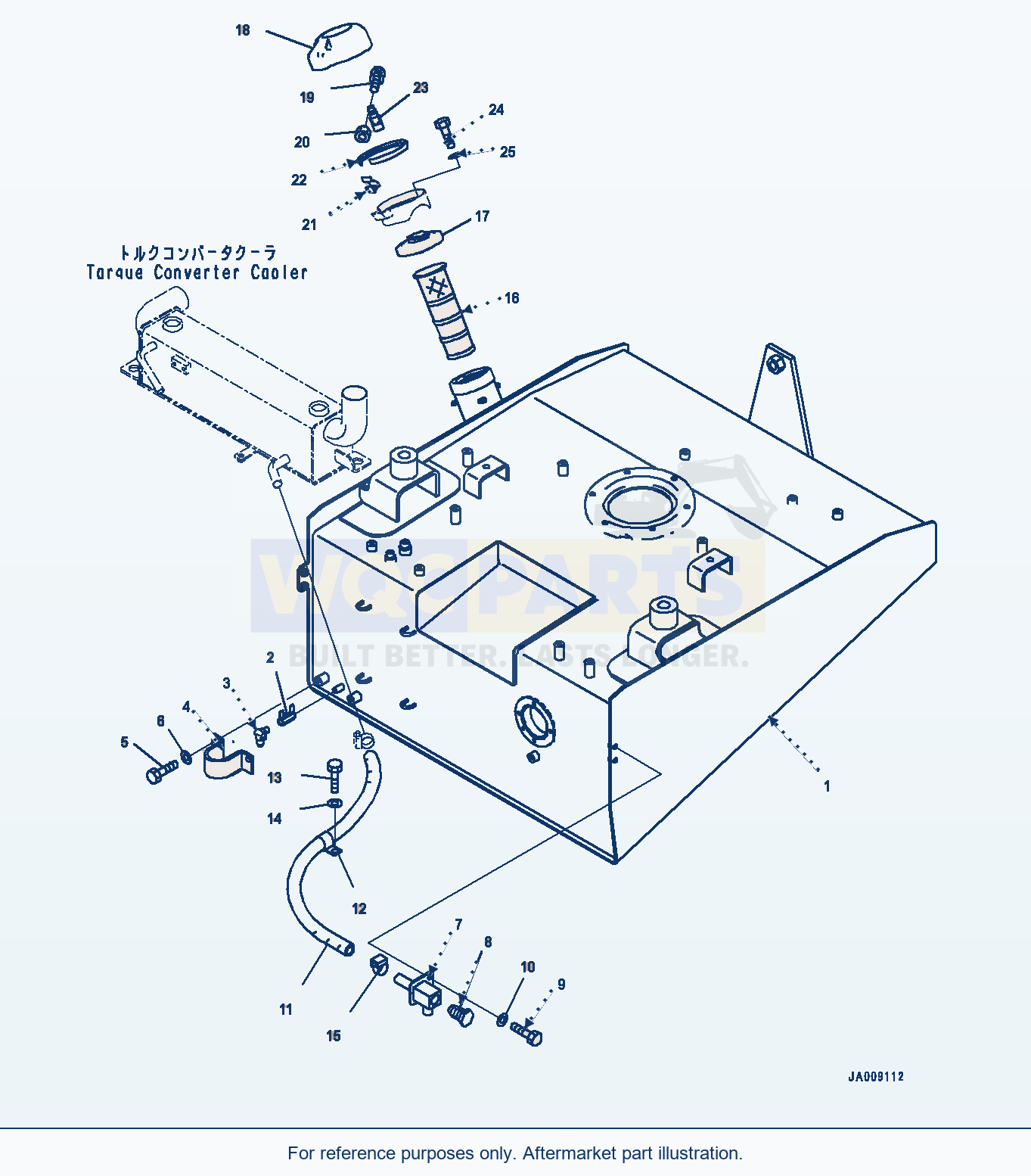 Komatsu WA380-7 Fuel Tank, Tank And Strainer Serial 10001-UP parts diagram