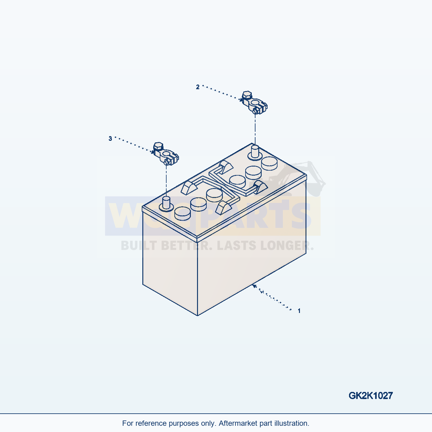 Komatsu WA380-7 Battery, 180 Ampere parts diagram