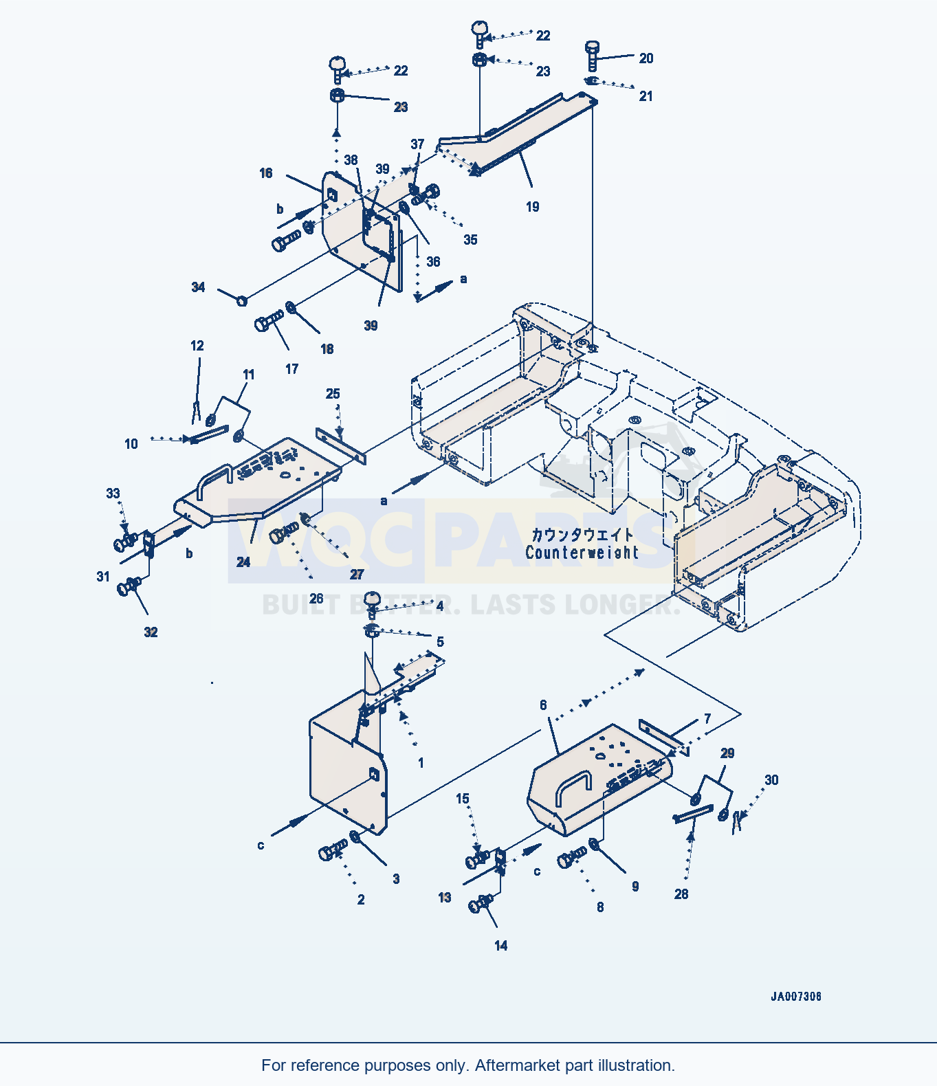 Komatsu WA380-7 Battery Box, Box And Cover Serial 10001-UP parts diagram