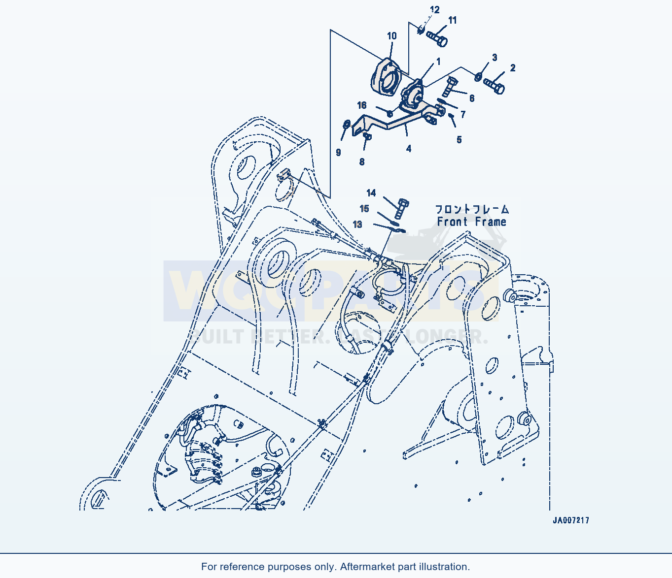 Komatsu WA380-7 Front Wiring Harness, Potentiometer parts diagram