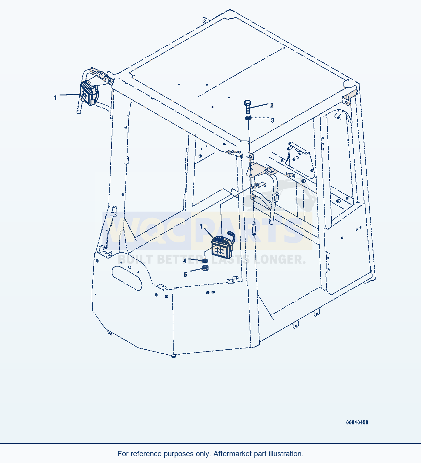 Komatsu WA380-7 Working Lamp Serial 10001-UP parts diagram