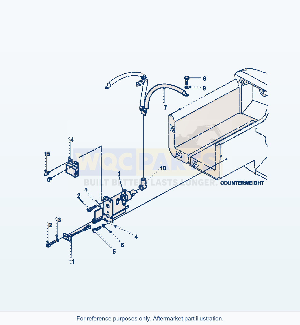 Komatsu WA380-7 Battery Box Battery Disconnect Switch parts diagram