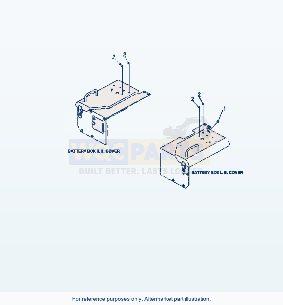 Komatsu WA380-7 Battery Box Cap parts diagram