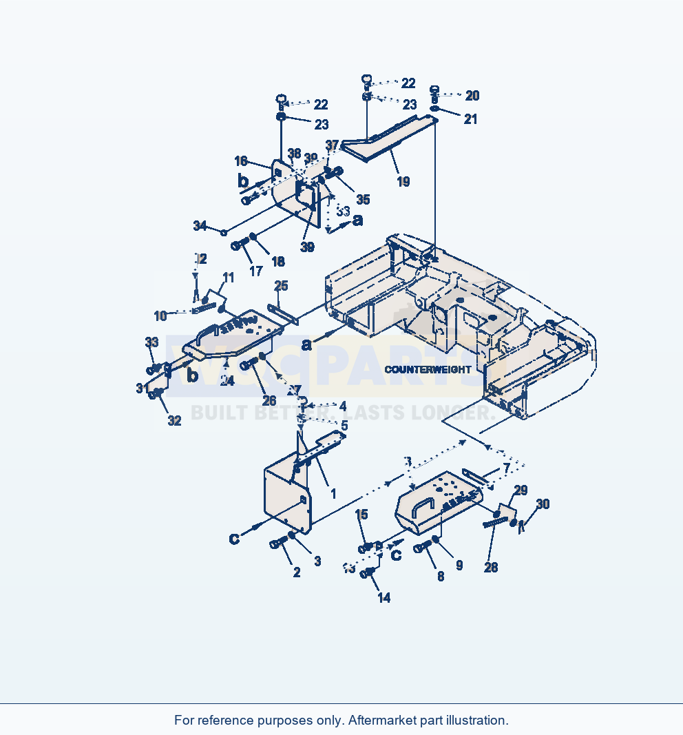 Komatsu WA380-7 Battery Box parts diagram