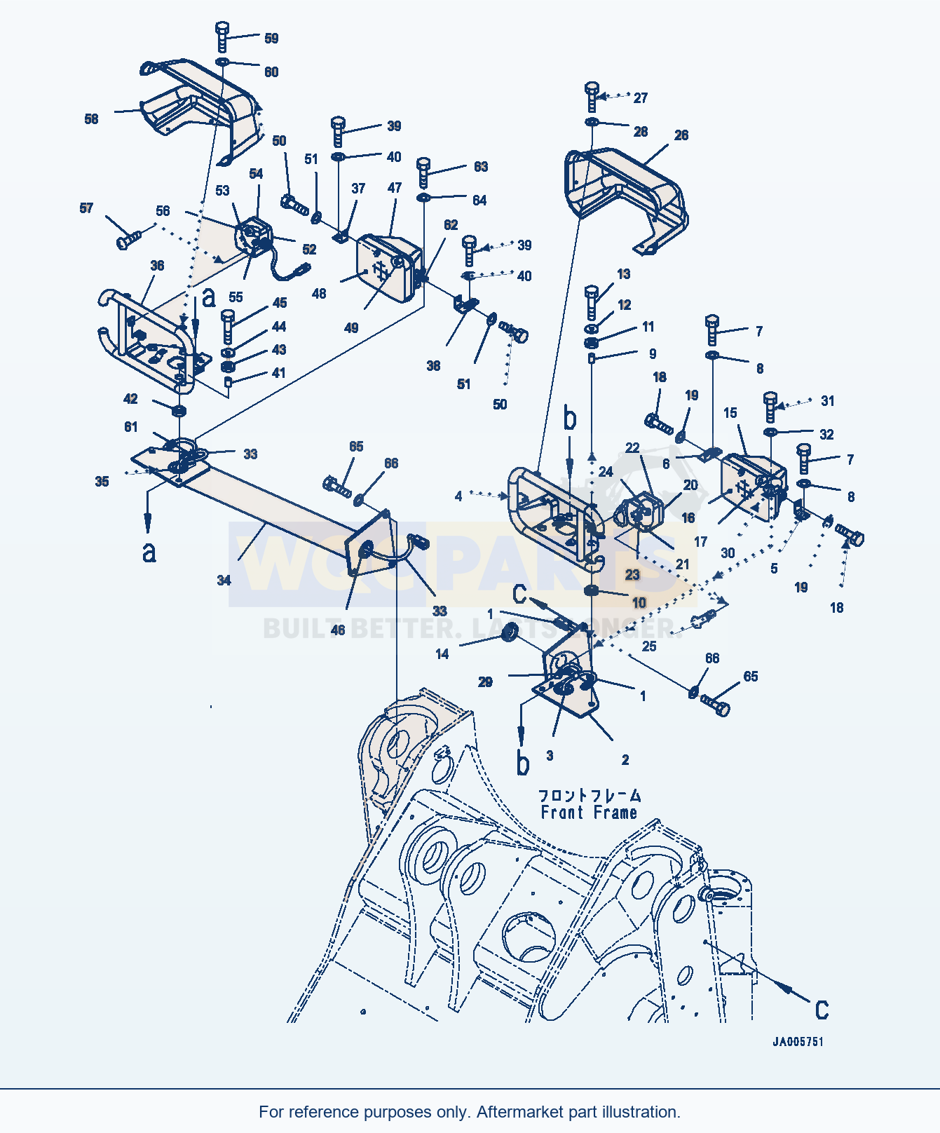 Komatsu WA380-7 Front Lamp (#10001-) parts diagram