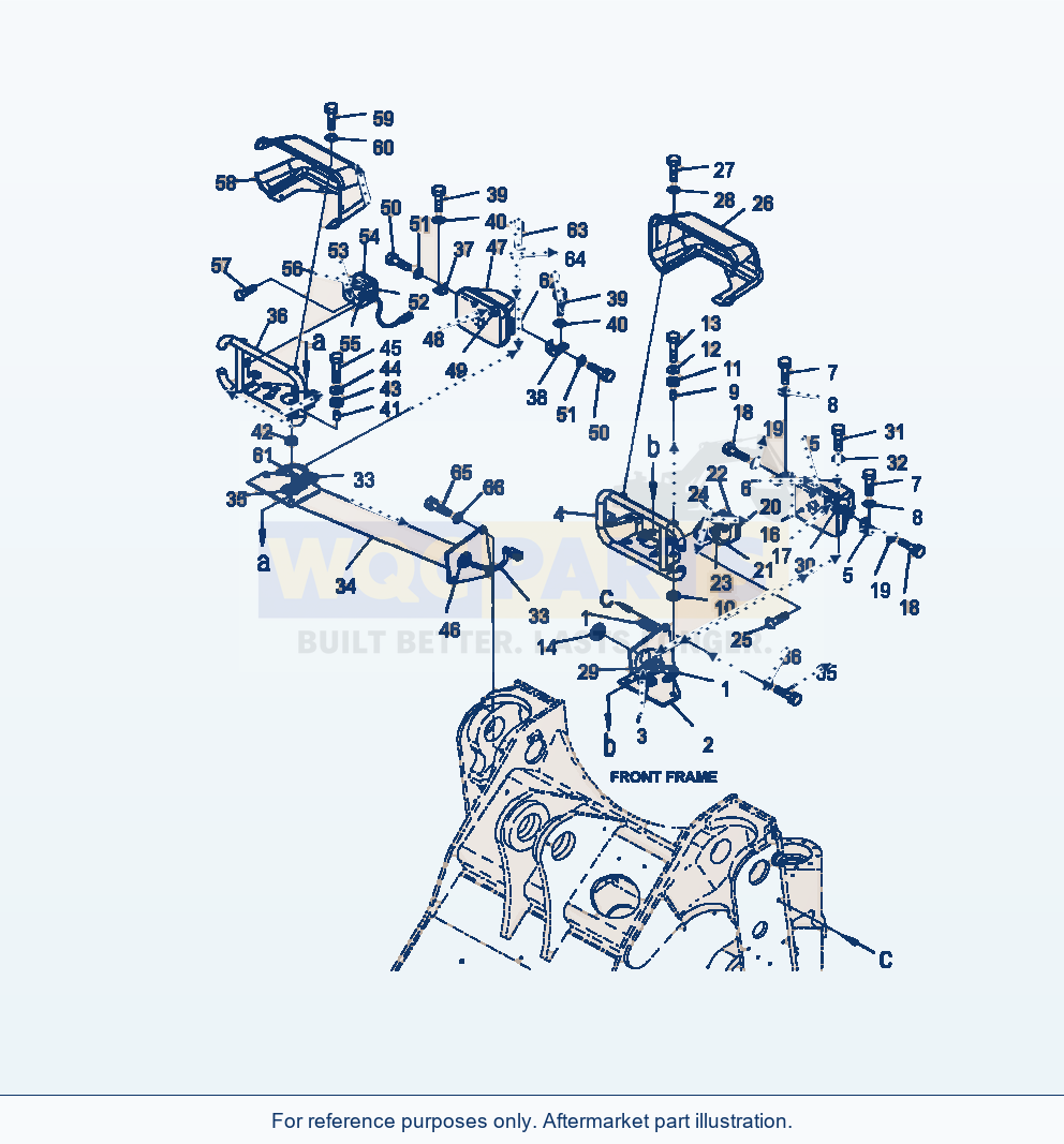 Komatsu WA380-7 Front Lamp parts diagram