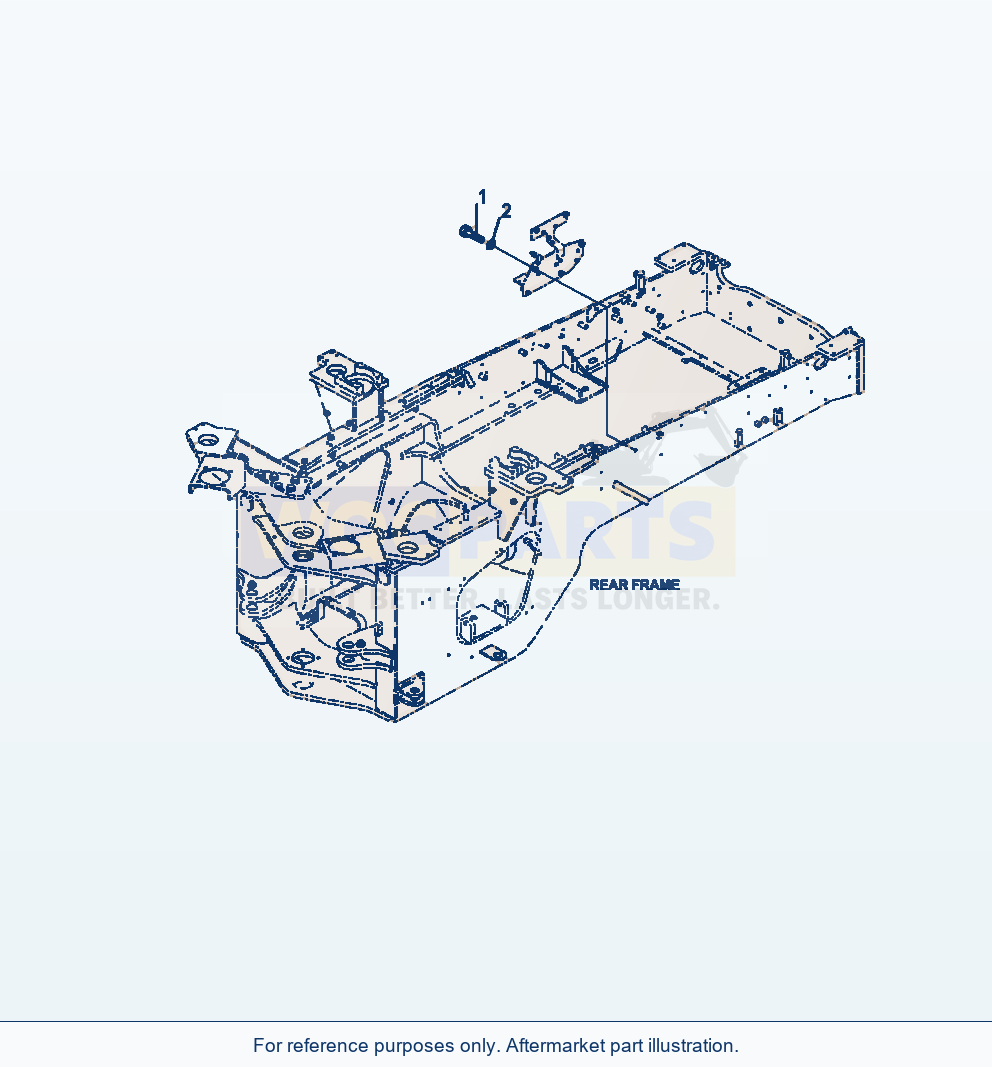 Komatsu WA380-7 Rear Wiring Harness Bracket Mounting parts diagram
