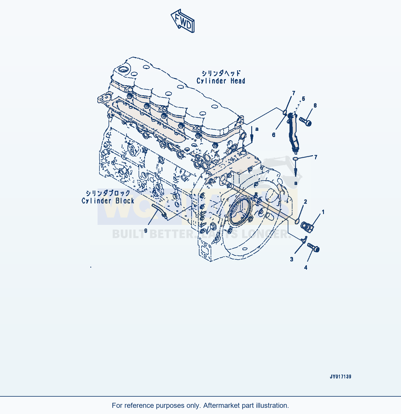 Komatsu WA380-7 Breather And Hose (Abr00-001001) parts diagram
