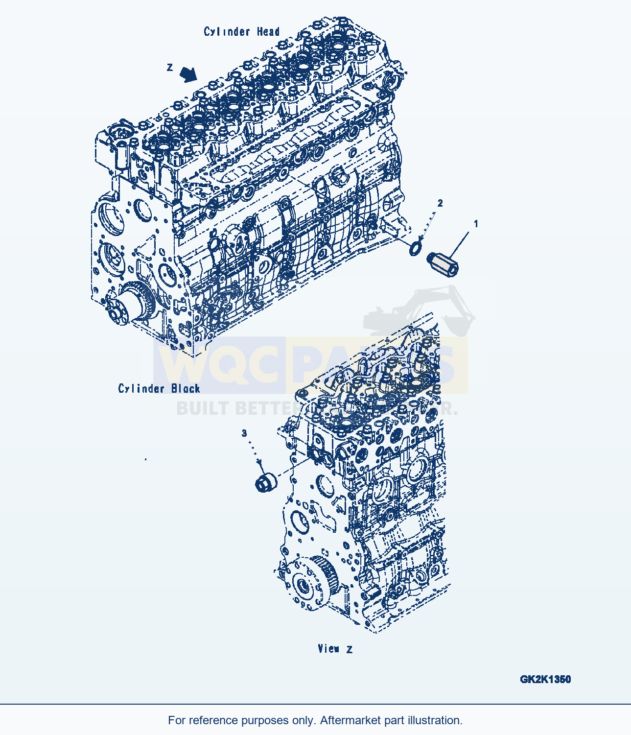 Komatsu WA380-7 Coolant Adapter parts diagram
