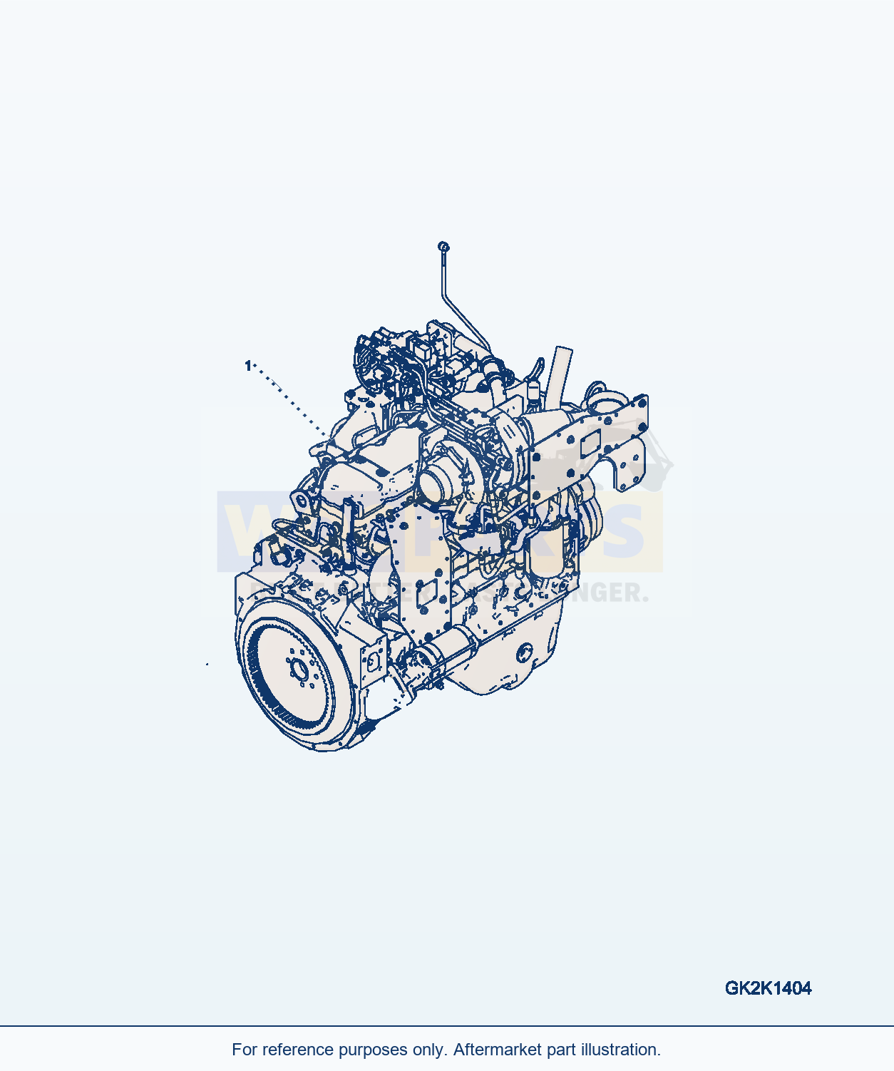 Komatsu WA380-7 Engine parts diagram