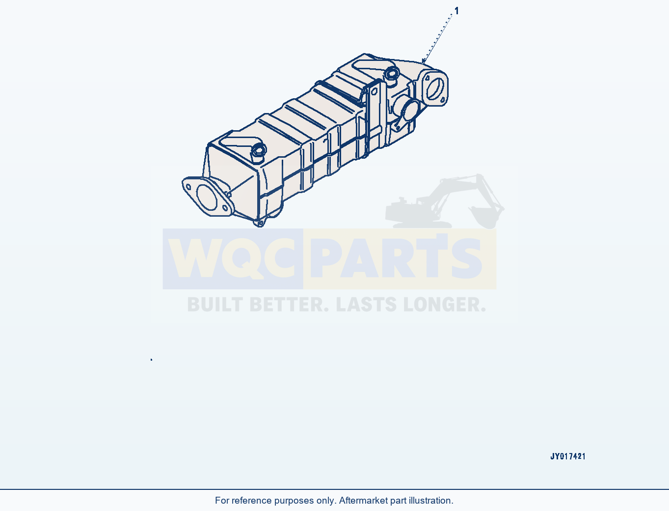 Komatsu WA380-7 Exhaust Gas Re-Circulation (Egr) Cooler parts diagram