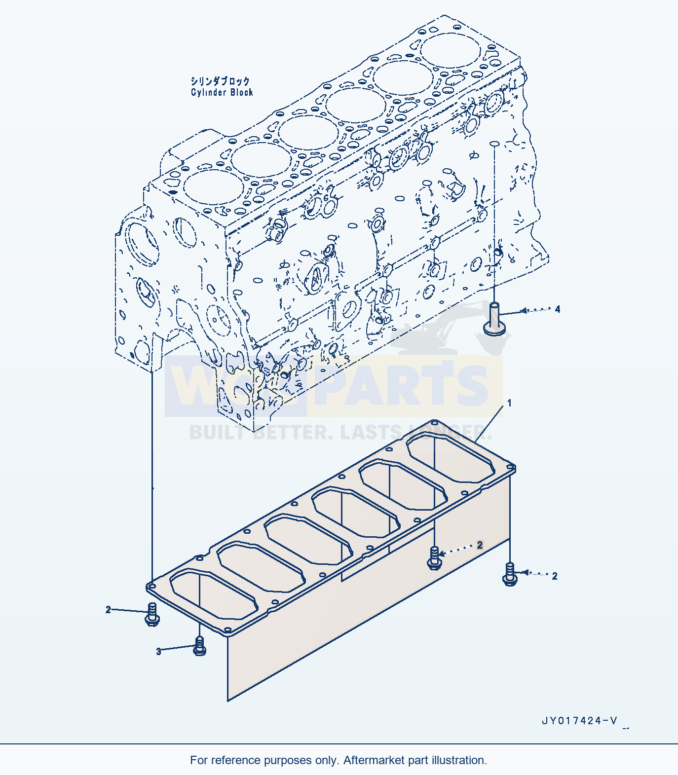Komatsu WA380-7 Cylinder Block (Abb00-001001) Serial 10001-UP parts diagram