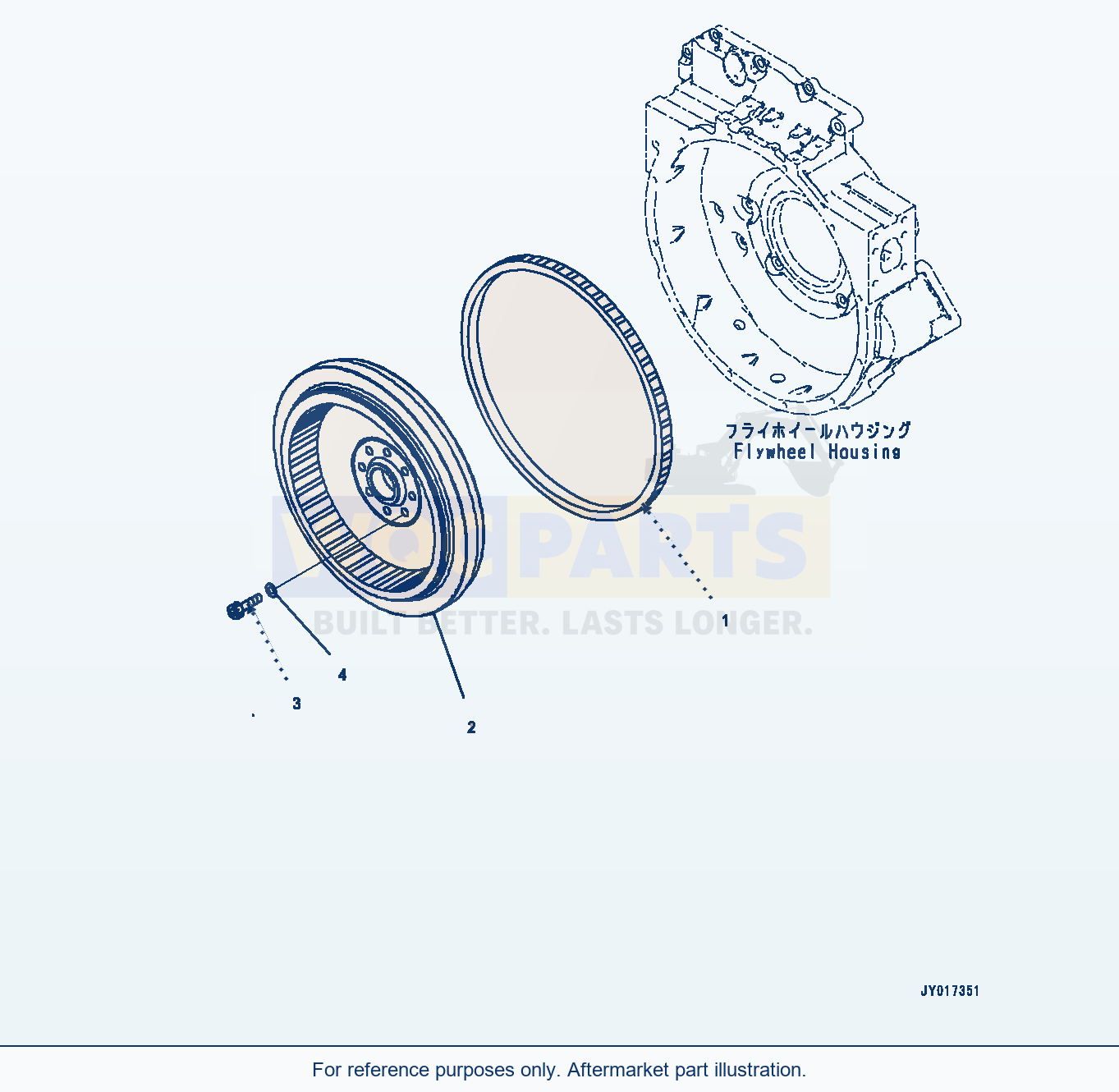 Komatsu WA380-7 Flywheel (Afw00-001001) Serial H62051-UP parts diagram
