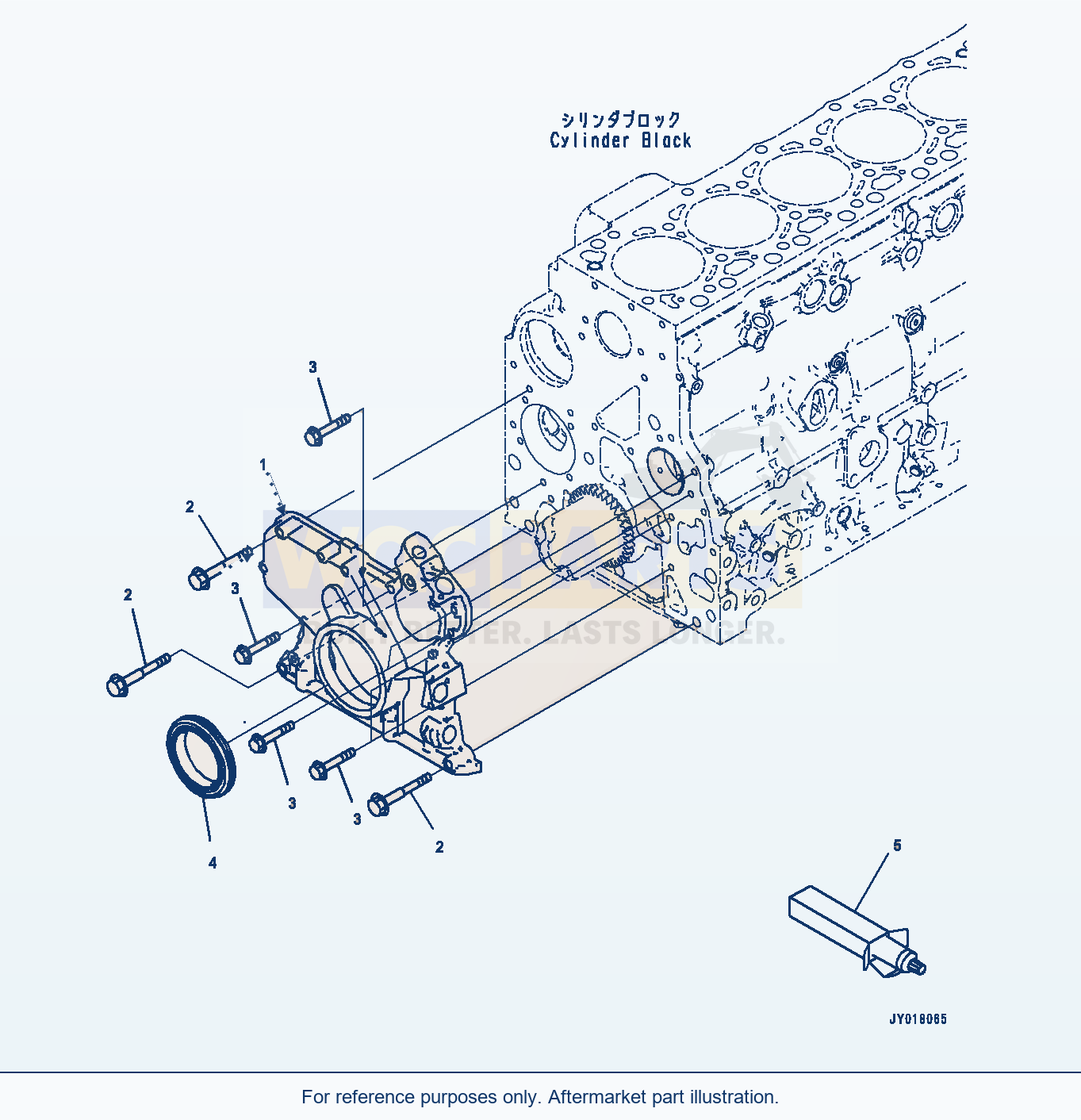 Komatsu WA380-7 Front Gear Cover (Agg00-001001) Serial 10001-UP parts diagram