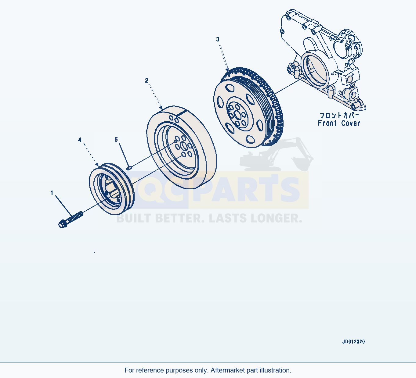 Komatsu WA380-7 Vibration Damper (Ada00-001001) Serial 10001-UP parts diagram