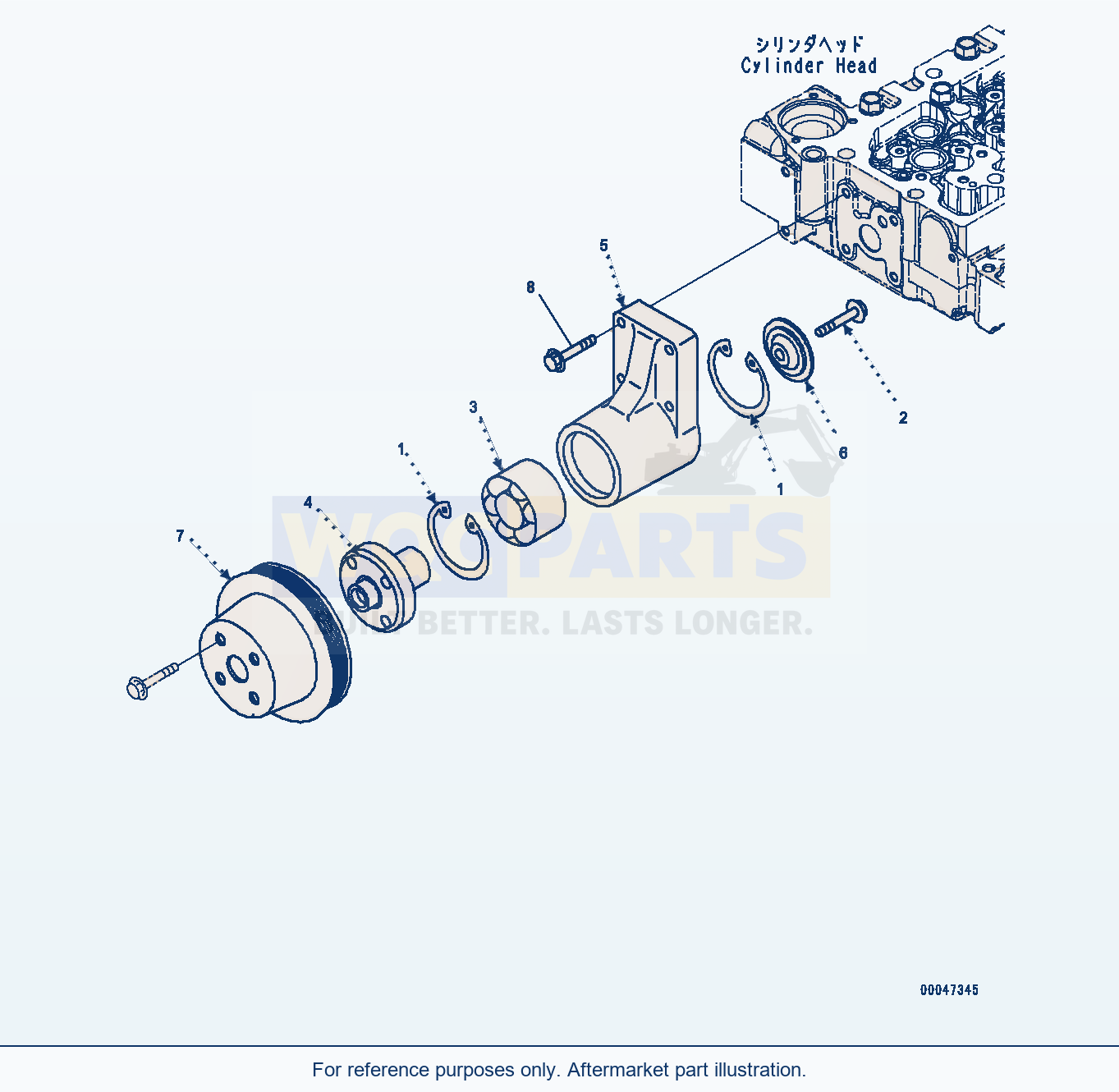 Komatsu WA380-7 Cooling Fan Drive (#26600007-) (Afa10-001001) parts diagram