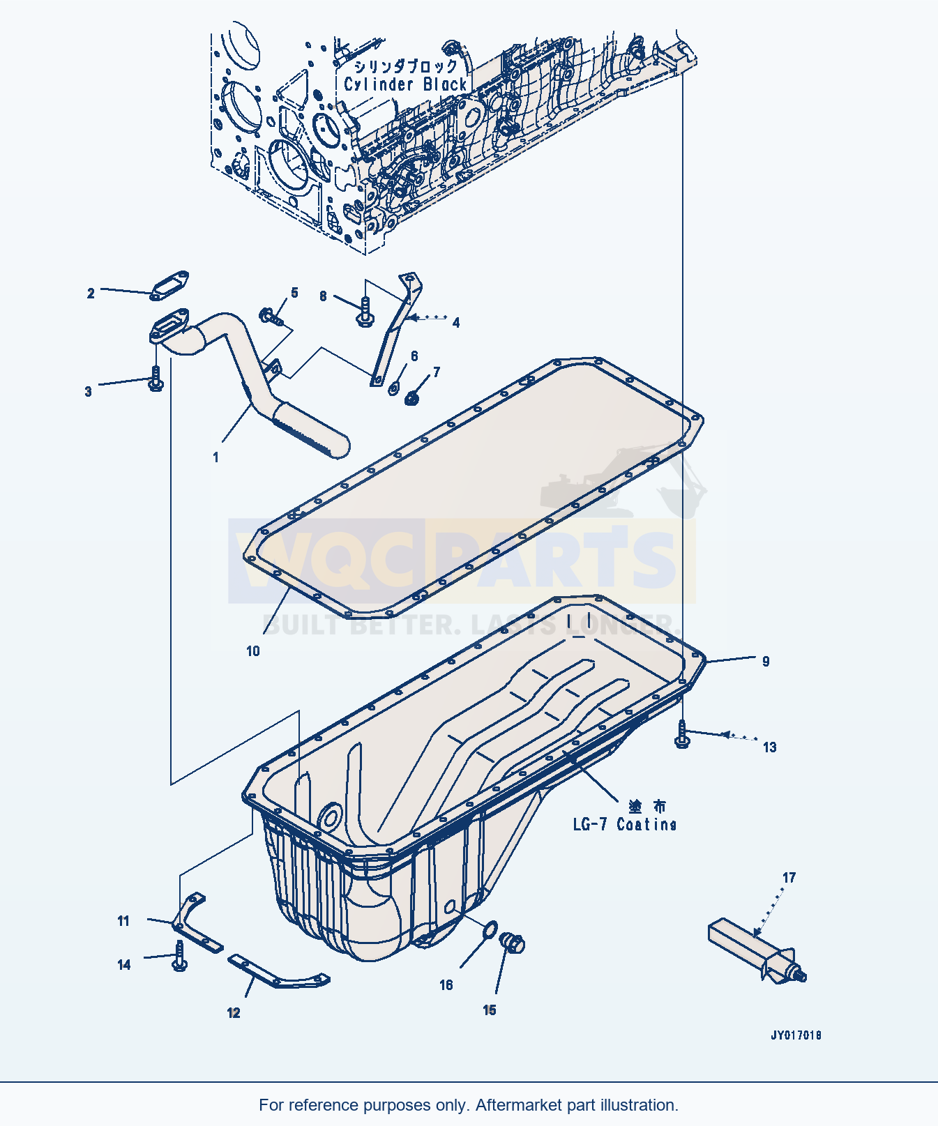 Komatsu WA380-7 Engine Oil Pan (#26600007-) (Aop10-001001) parts diagram
