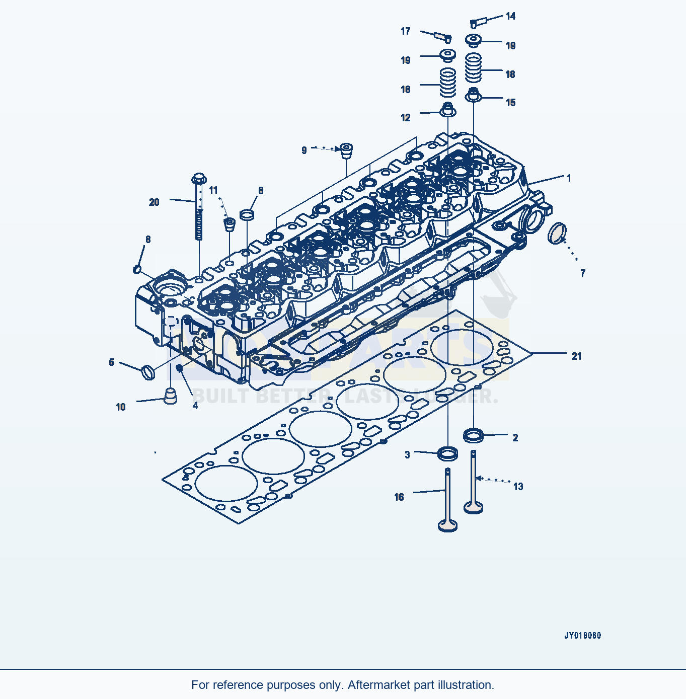 Komatsu WA380-7 Cylinder Head (#26600007-) parts diagram