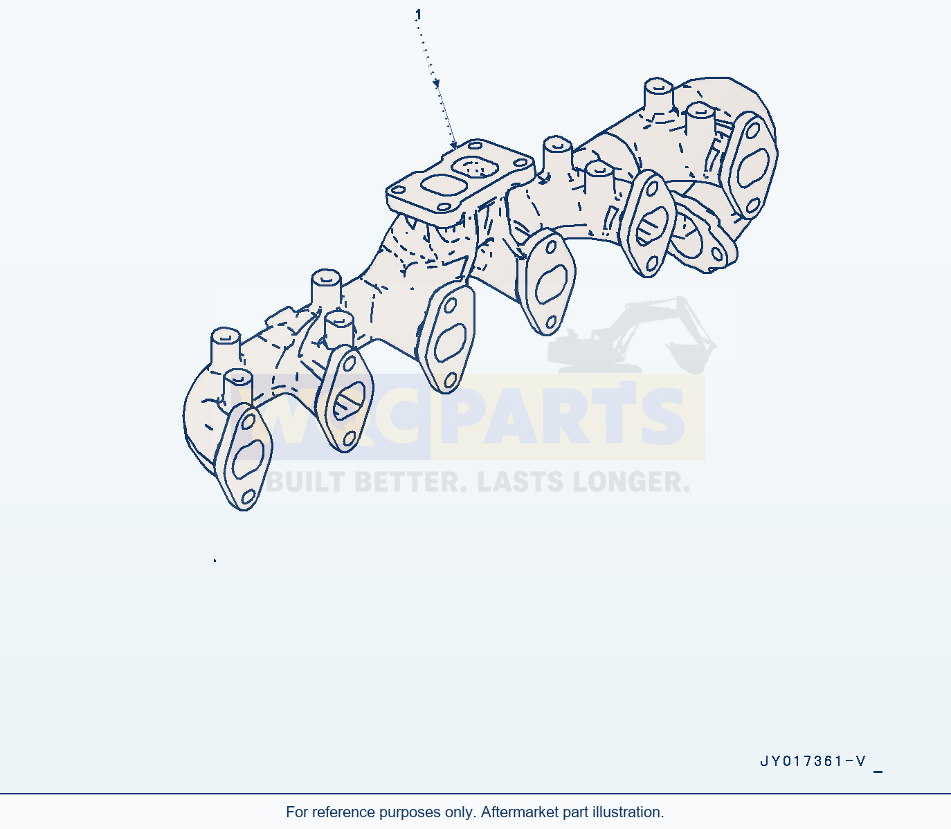 Komatsu WA380-7 Exhaust Manifold (#26600007-) (Atb30-001001) parts diagram