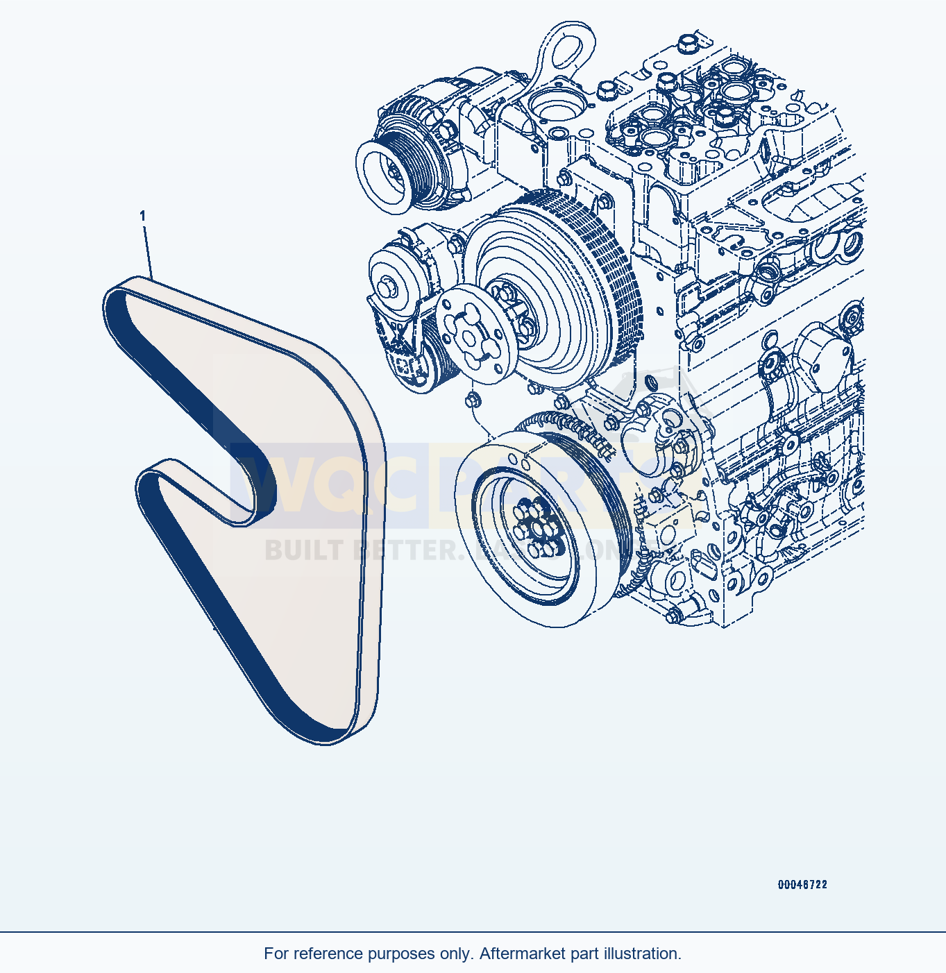 Komatsu WA380-7 Cooling Fan Belt (Awp10-001001) Serial 10001-UP parts diagram