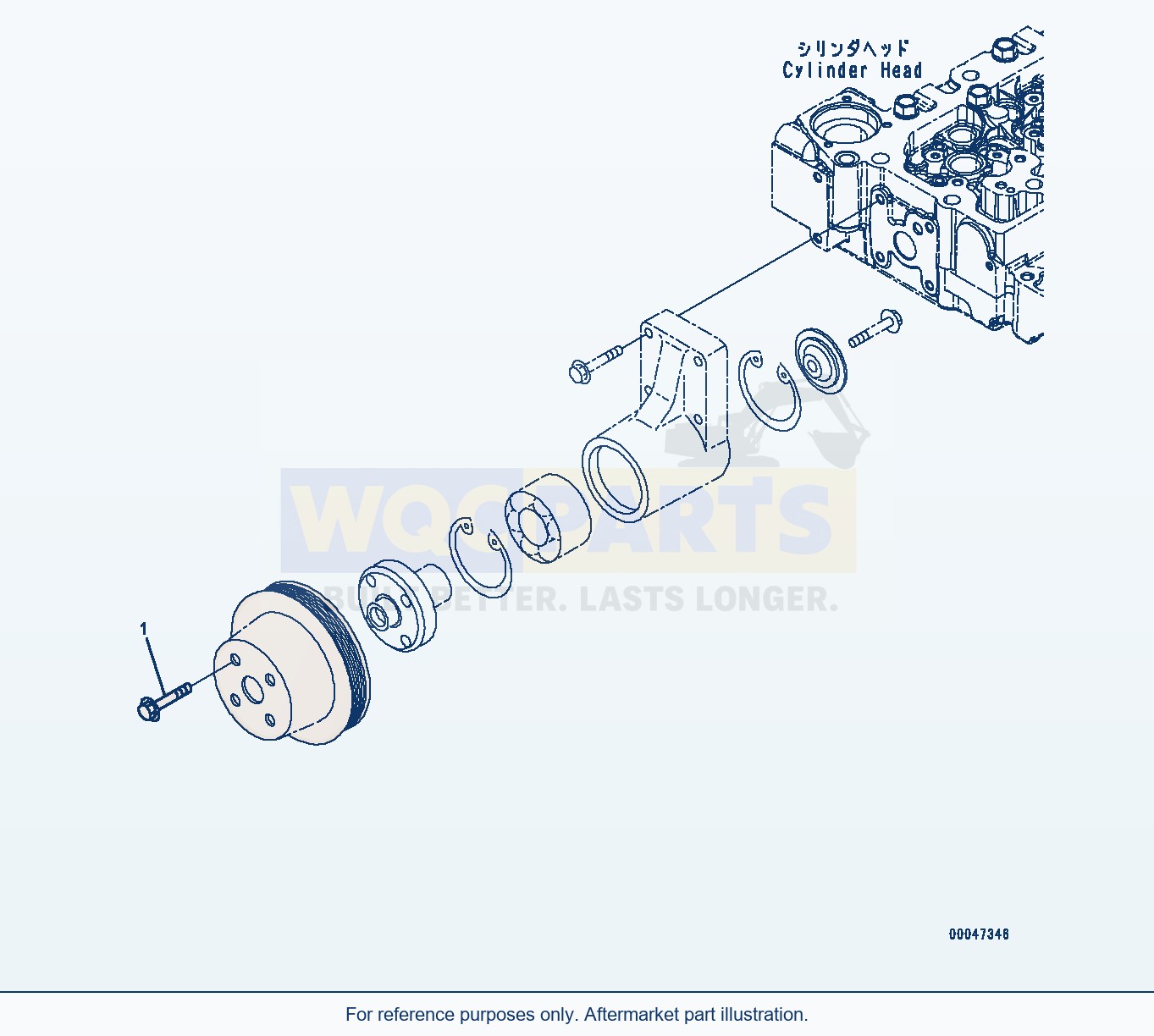 Komatsu WA380-7 Cooling Fan Drive Mounting (Afa20-001001) parts diagram