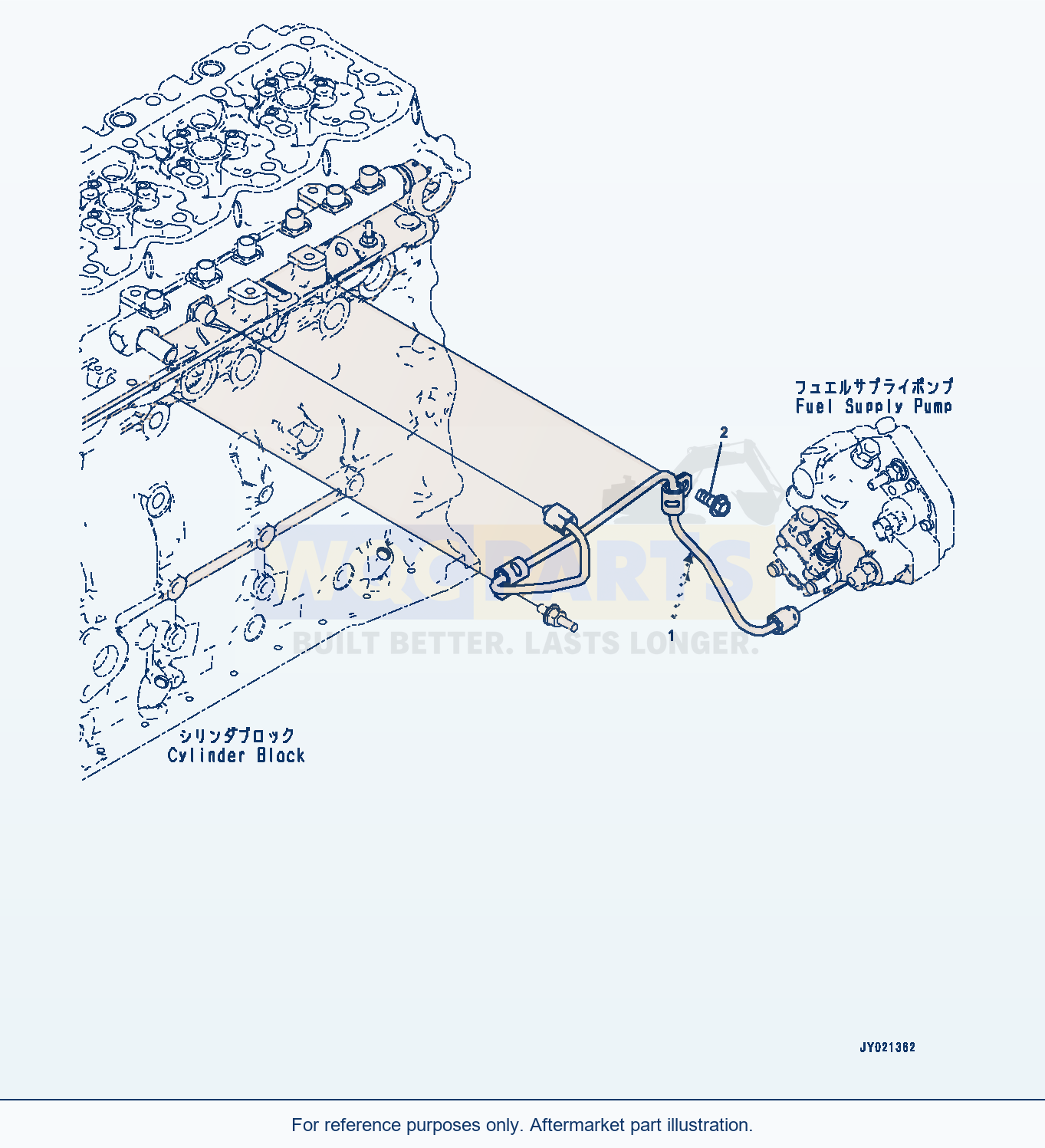 Komatsu WA380-7 Fuel Piping (#26600007-) (Aft00-002001) parts diagram