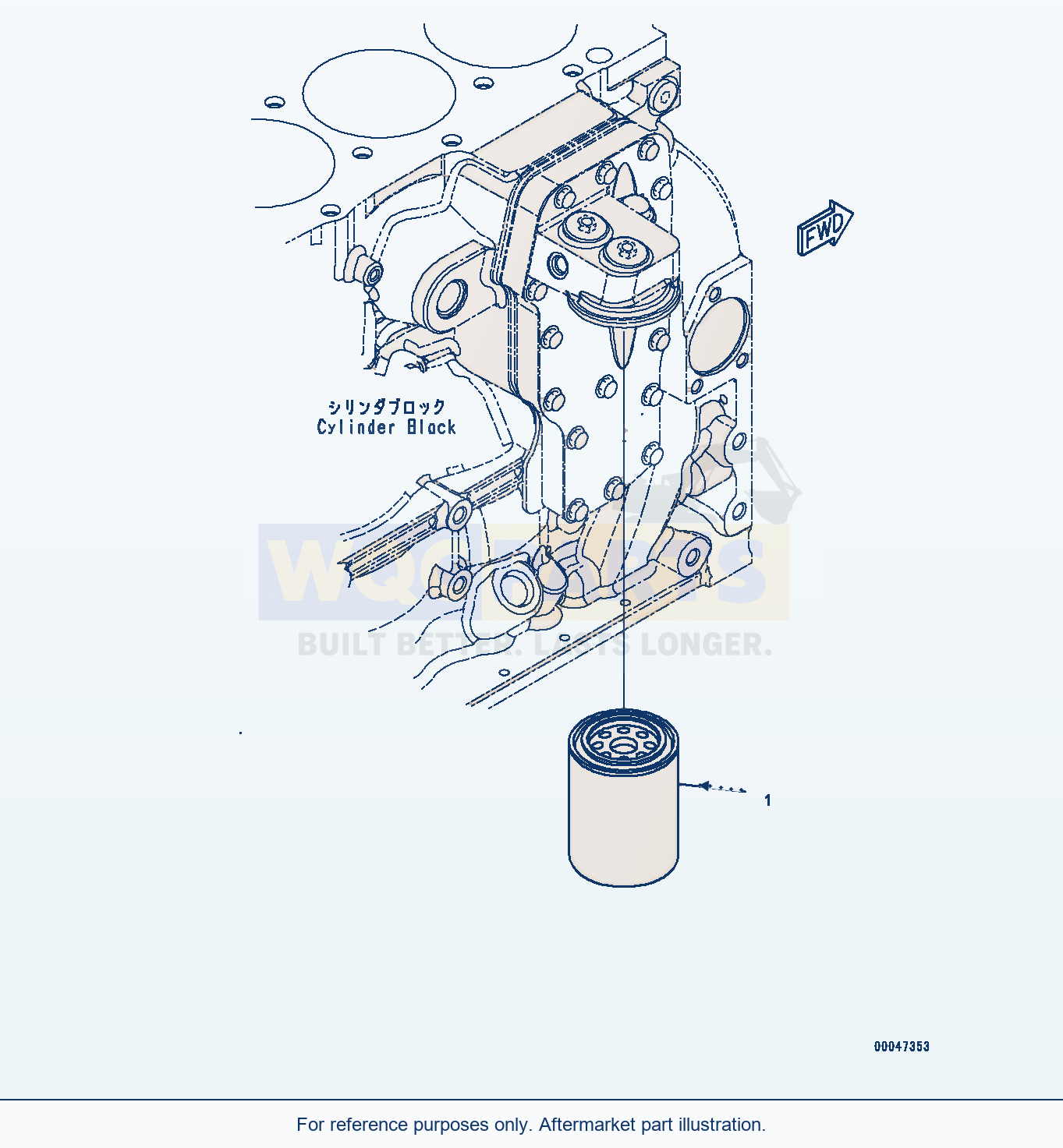 Komatsu WA380-7 Engine Oil Filter (#26600007-) (Alf00-001001) parts diagram