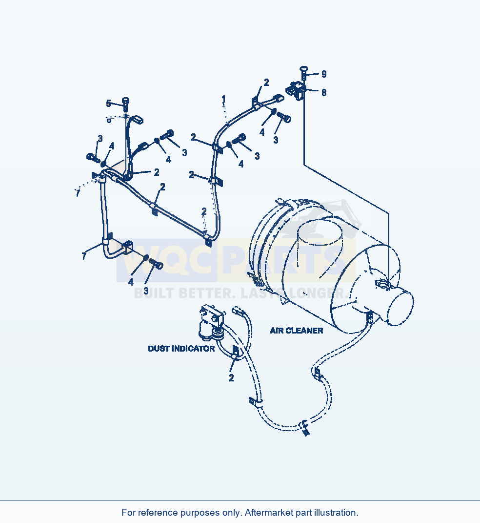 Komatsu WA380-7 Air Cleaner Maf Sensor parts diagram