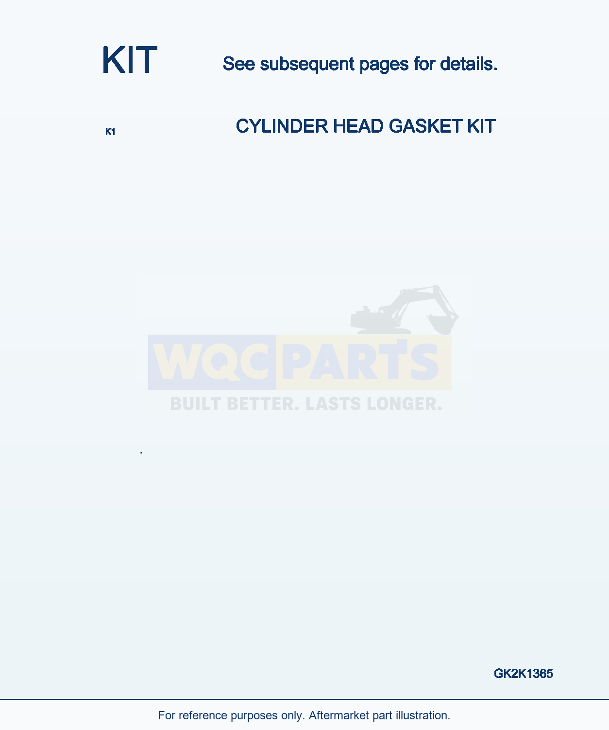 Komatsu WA380-7 Repair Service Parts — Set, Upper Engine Gasket parts diagram