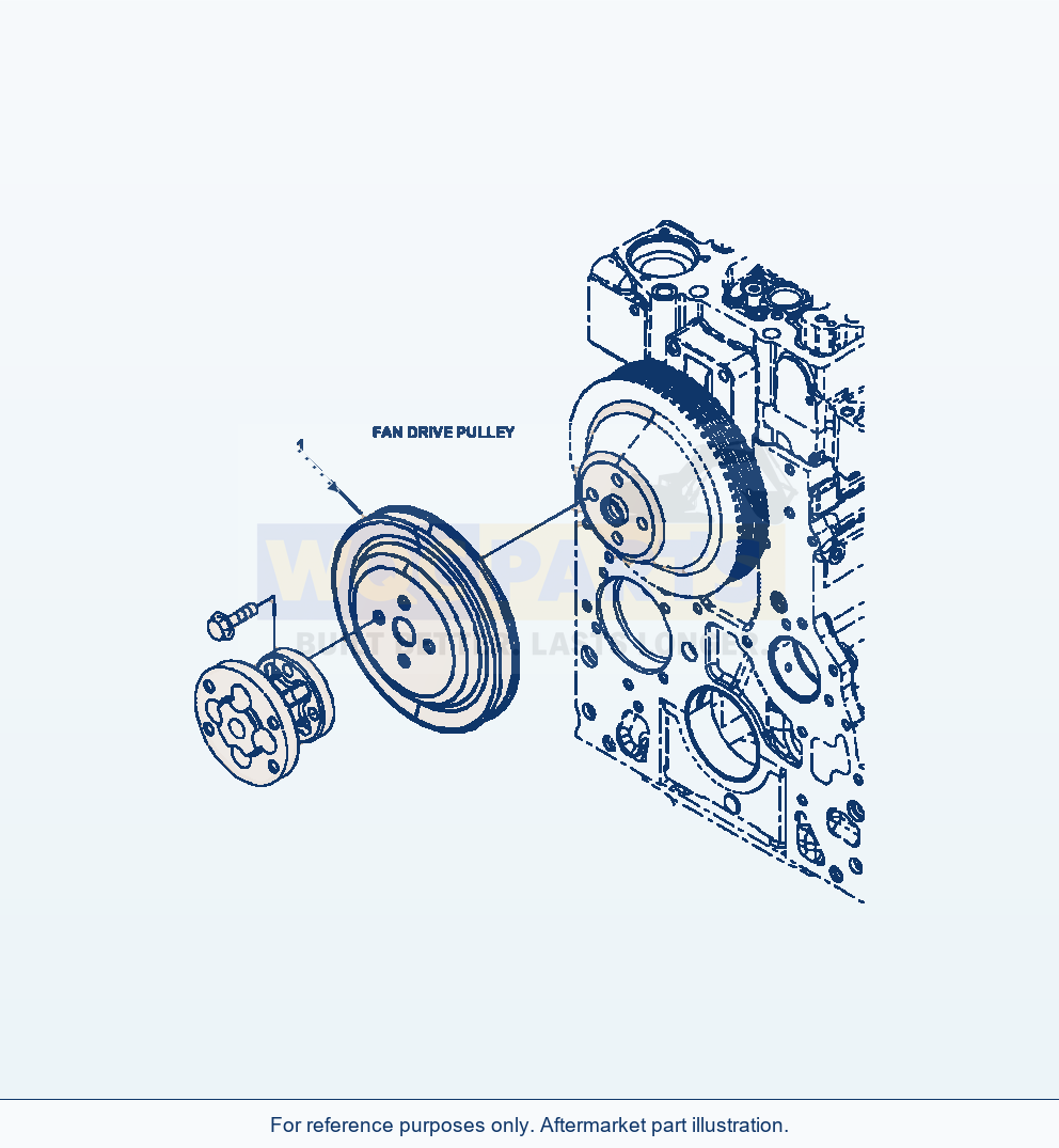 Komatsu WA380-7 Accessory Drive Pulley parts diagram