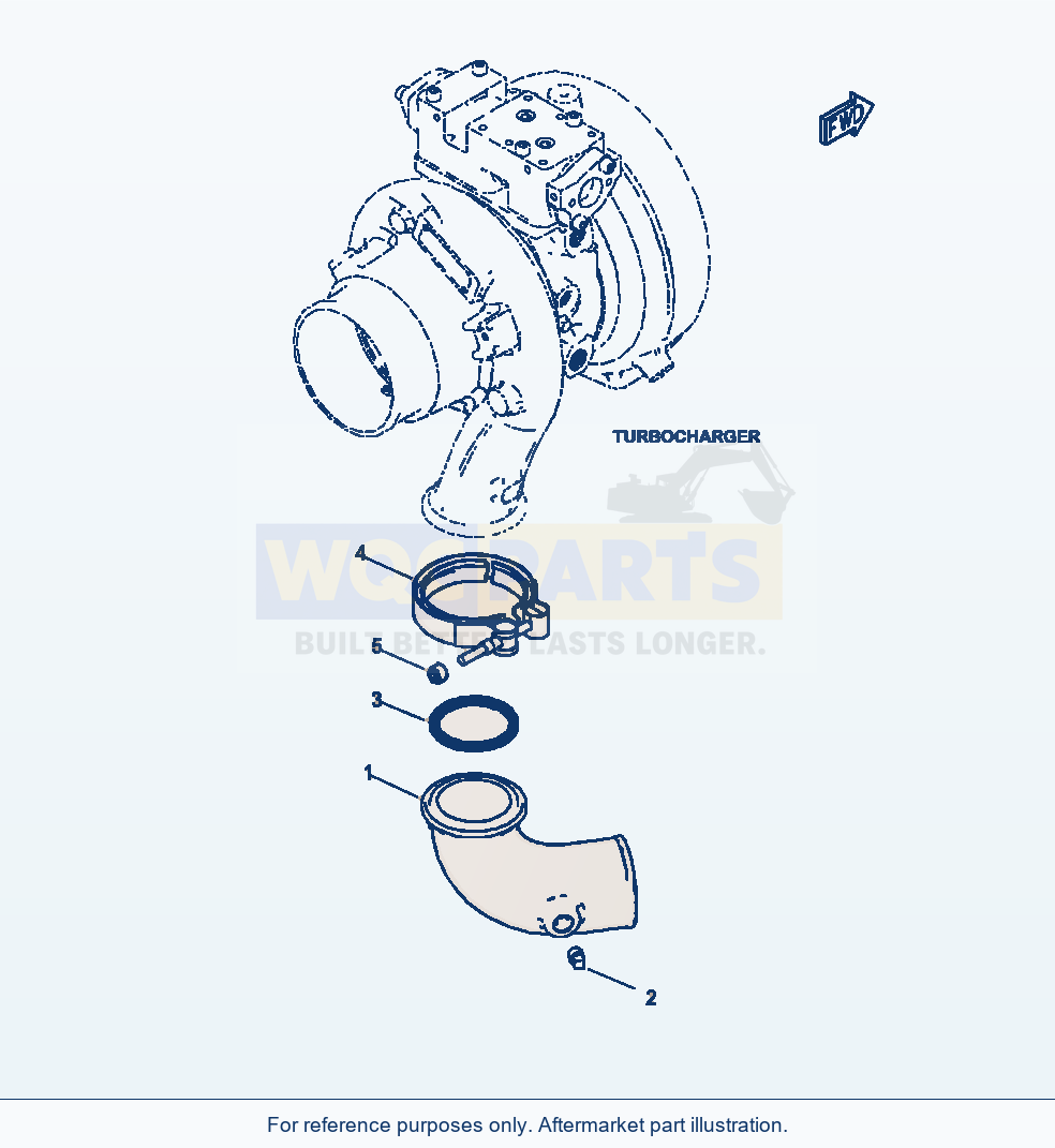 Komatsu WA380-7 Air Transfer Connection parts diagram